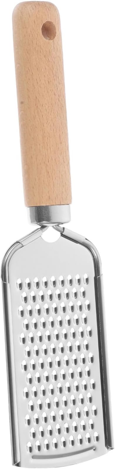 1Pc Stainless Steel Plane Grater Zester with Wood Handle Versatile Kitchen Gadget for Fruits Vegetables Easy to Clean Non Slip Grip for Cheese Lemon Garlic and More
