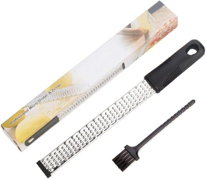Stainless Steel Cheese Grater Zester Ginger Lemon Shredder Hand Held Flat Tool