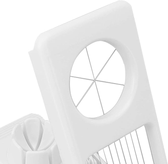 Stainless Steel 2 in 1 Egg Cutter for Convenient and Even Slicing and Cutting - Manual Egg Slicer for Boiled Eggs, Soft Fruits, and Vegetables