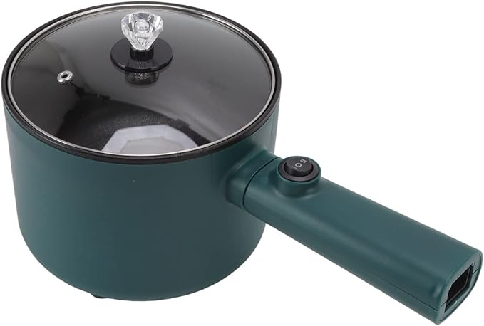 Electric Cooking Pot, 1.8L Nonstick Food Grade 6 Function 2 Temperature Mode Long Handle Electric Cooker for Home Cooking