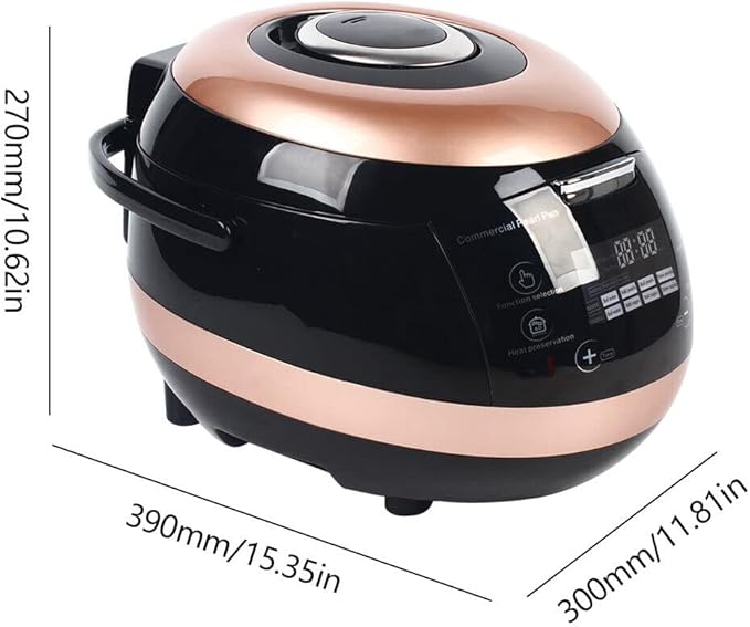 5L Automatic Pearl Pot, Commercial Household Non-Stick Pearl Pot, Professional Pearl Steamer Coffee Pot, 110V 900W Anti-Hot Design, Intelligent Touch Screen Control Panel