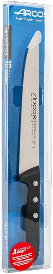 Arcos Carving Knife 7 Inch Nitrum Stainless Steel and 190 mm blade. Butcher Knife For Boning. Ergonomic Polyoxymethylene POM Handle. Series Universal. Color Black