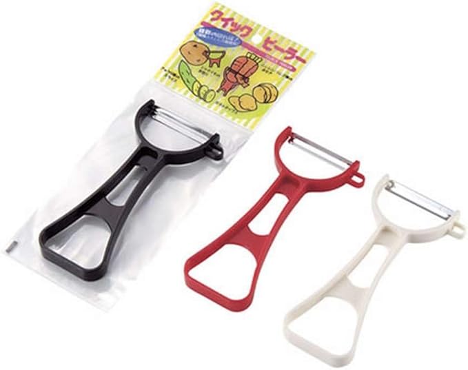 JapanBargain, Japanese Fruit and Vegetable Peeler, Y-Shaped Carbon Steel Blade Razor Sharp Peeler, 1 Pack, Assorted Color, Made in Japan, Ergonomic Handle, Dishwasher Safe Kitchen Tool