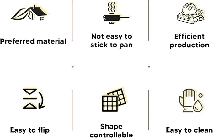 Waffle Baking Mold, Non Stick Cast Aluminum Waffle Maker, Easy Operation Square Waffle Pan for Stovetop, Indoor Outdoor Cooking, Uniform Heating with Thermal Insulation Handle