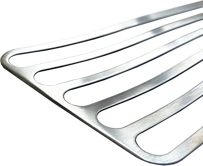 WALLFARM Fish Spatula - Pro-Grade Slotted Kitchen Turner - Stainless Steel - Long, Thin Metal Spatula for Flipping Delicate Foods, Fish, Eggs, Veggies - Perfect for Grilling, Frying, Griddle - 11"