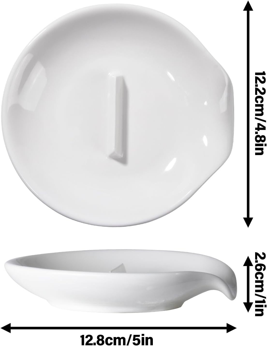 Egg Cracker Spoon Holder, Spoon Rest for Kitchen,Ceramic Spoon Holder for Stove Top, Cooking Spoon Holder,Heat Resistant Utensil Rest for Countertop