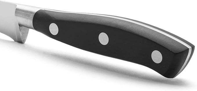 Arcos Knife/Ham Knife 10 Inch Nitrum Stainless Steel and 250 mm blade. Used for or carving various types of food with precision and ease. Series Riviera. Color Black