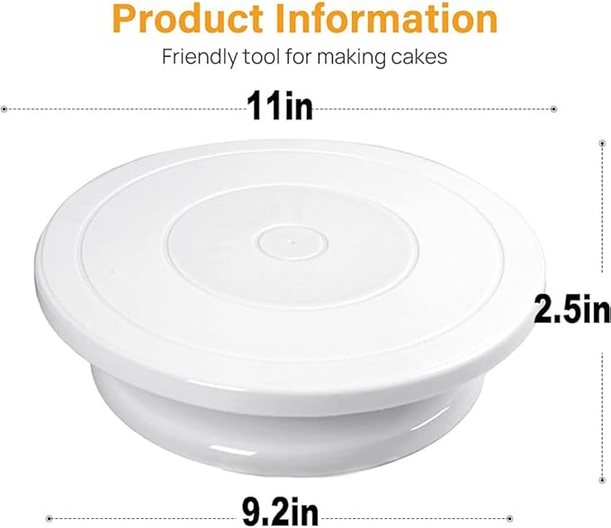 Baking Supplies Cake Stand,Cake Decorating Supplies Rotating Stand (2 PCS)