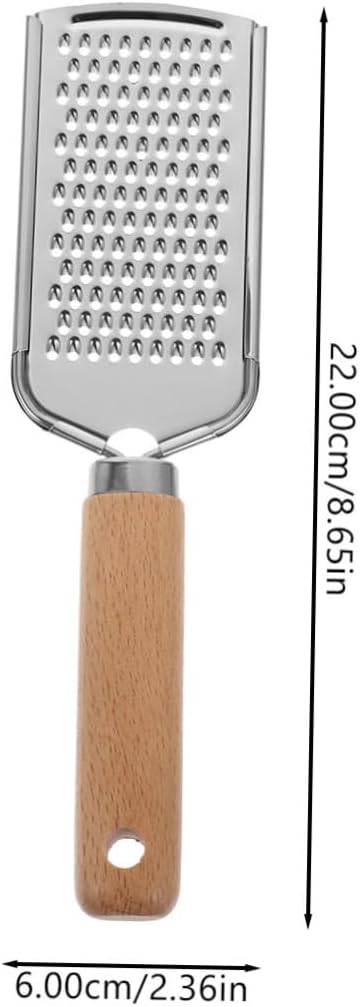 TIDTALEO Stainless Steel Plane Grater Zester Wood Handle – Multi-functional Kitchen Gadget for Easy Slicing of Fruits and Vegetables for Home Chefs
