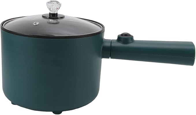 Electric Cooking Pot, 1.8L Nonstick Food Grade 6 Function 2 Temperature Mode Long Handle Electric Cooker for Home Cooking