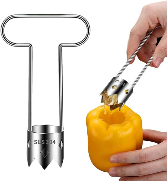 Red Bell Pepper Seed Corer,2024 New Stainless Steel Fruite Corer,For Vegetables Fruit Kitchen Gadget (B*1 PCS)