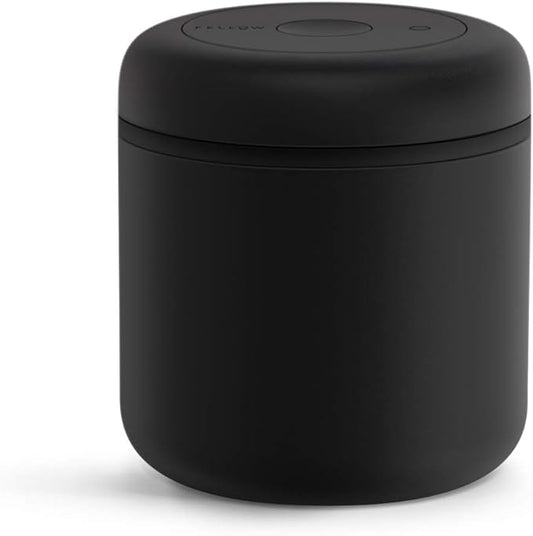 Fellow Atmos Vacuum Coffee Canister & Food Storage Container - 0.7 Liter Canister holds up to 11 oz of Coffee Beans - Airtight Food Storage Containers - Coffee Containers - 0.7 Liter - Matte Black