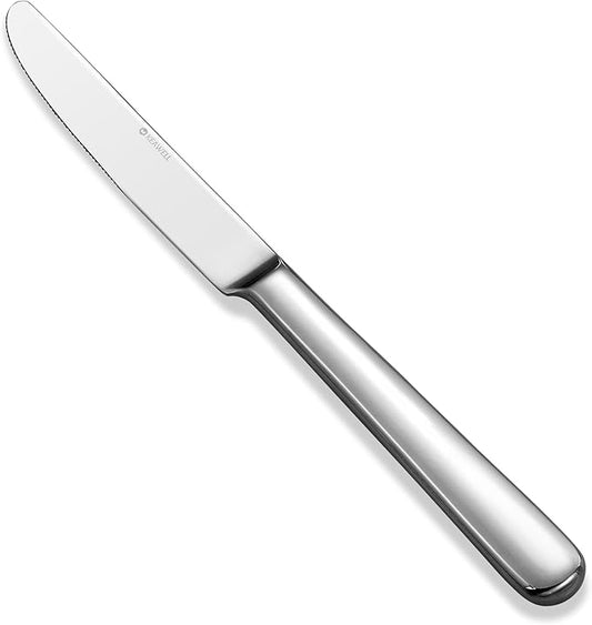KEAWELL Premium 9.3" Louise Dinner Knives, Set of 4, Brightly-Mirror polished, Stainless Steel, Dishwasher Safe (Smooth)