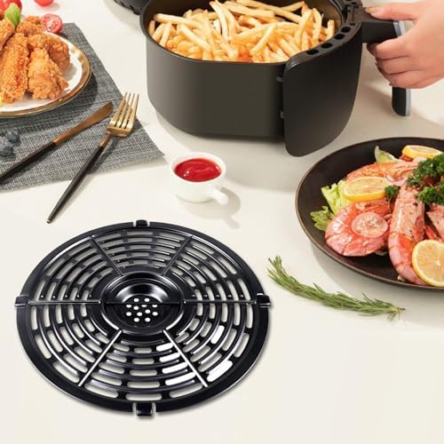 GCQ Air Fryer Grill Pan for Power XL 5QT Air fryer, 8.7'' Non-Stick Air Fryer Accessories Replacement Parts Tray Rack Grill Plate, Dishwasher Safe