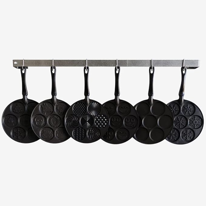 Nordic Ware Nonstick Pancake Pan, Heavy Aluminum, 7 Round Cups, For Gas, Electric, Ceramic Stovetops, Made in USA
