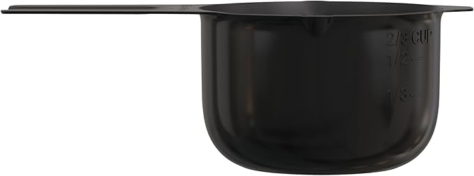 Color Up ⅔ Cup Measuring Cup (160 ml) – Premium Black Stainless Steel, Accurate for Wet & Dry Ingredients, Embossed Markings, Easy-Pour Spouts, Dishwasher-Safe, Kitchen Essential