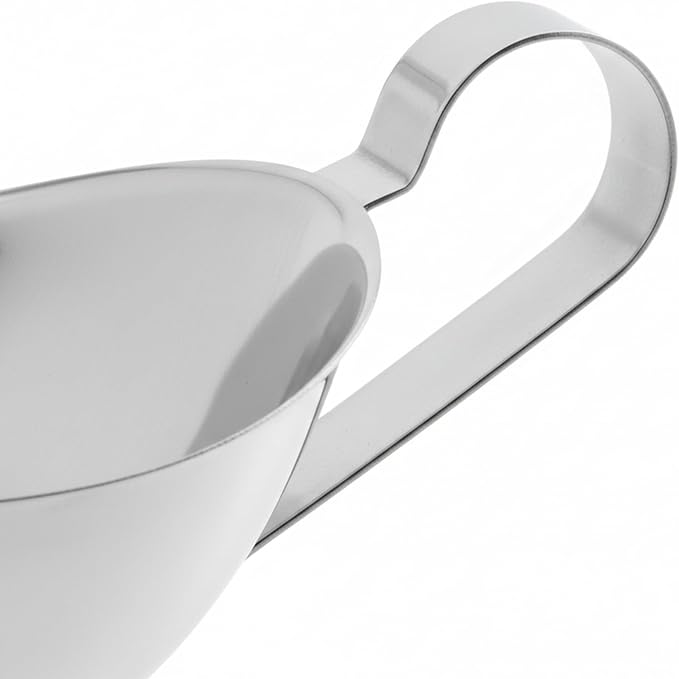 10oz Stainless Steel Gravy Boat | Roasting Sauce Dish Dispenser | Ergonomic Handle | Big Dripless Lip Spout | 10oz [1PK]