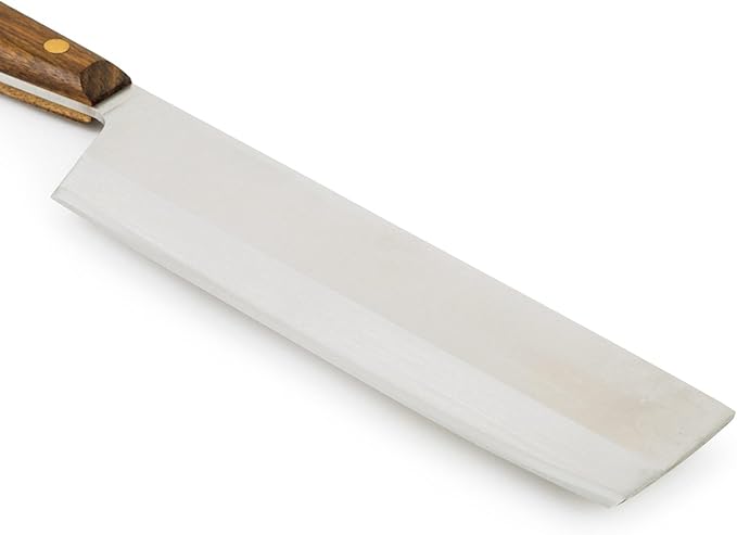 Arcos Usuaba Knife 7 Inch Stainless Steel. Japanese Kitchen Knife for Fish, Meat and Vegetables. Ovengkol Wood Handle 100% natural FSC and 175mm Blade. Series Nordika. Color Brown.