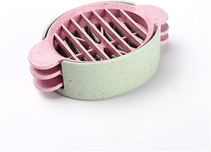 Egg Slicer Set with 3 Cutters Cut Boiled Eggs Into Thin Slices Easy Manual Egg Slicing - No Power No Noise - Great for Sandwiches with Slicer Stand Green