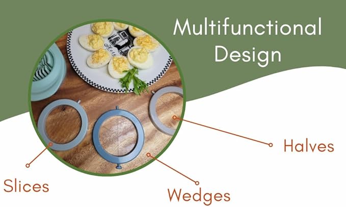 3 in 1 Multifunctional Egg Slicer with Stainless Steel Blades and Storage Box for Hard Boiled Eggs and Fruit