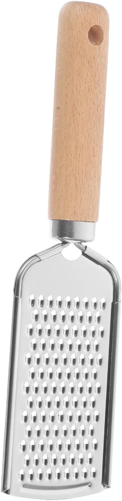 Stainless Steel Plane Zester with Wood Handle Clean Kitchen Gadget for Fruits and Vegetables Non-slip Grip for Comfortable Use for Cheese Lemon Ginger and More