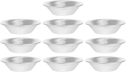 DIYEAH 10pcs Mini Tart Pans Aluminum Alloy Small Tart Tins for Baking Home Kitchen Bakeware