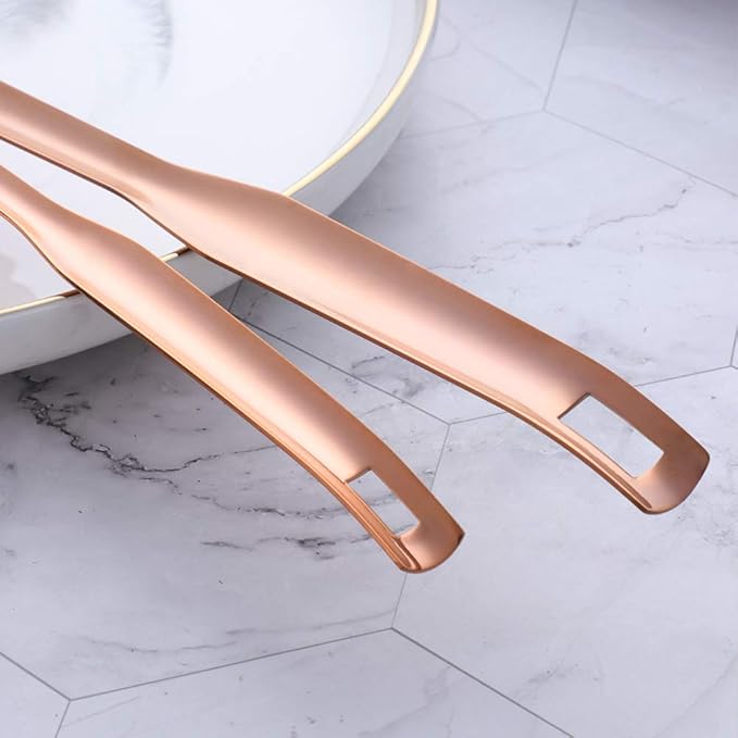 Set of 2 Food Strainers Fine Mesh, Mingcheng 304 Stainless Steel Hot Pot Fat Skimmers for Cooking Grease Gravy and Foam with Long Handle, Small(Dia 3.54in) and Large(Dia 4.53in) Size Rose Gold