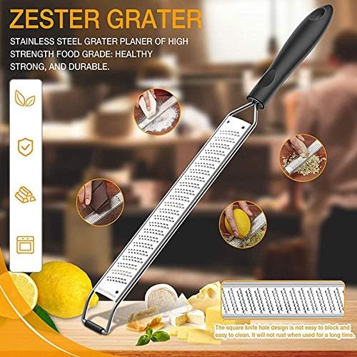 Lemon Zester & Cheese Grater - Steel - Kitchen Tool, Nutmeg, Vegetables, Fruits, Dishwasher