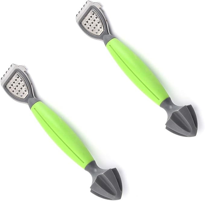 2Pcs Multipurpose Portable Lemon Tool Steel Zester Juicer Grater Compacts Design for Home Kitchens Bartenders Accessories Ergonomic Handle Citrus Zester