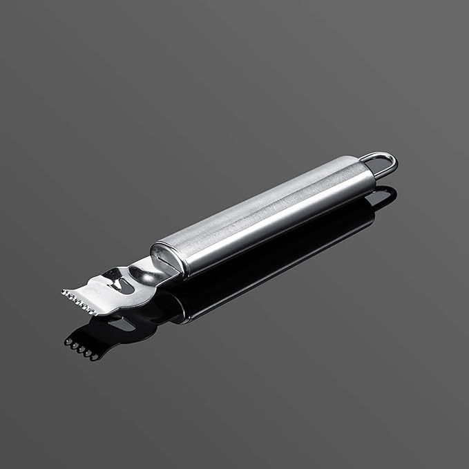 Stainless Steel Lemon Citrus Peeler, Fruit Zester Scraper with Hanging Loop, for Salad and Fruits
