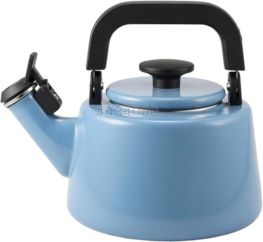 Fuji Hollow Cotton Plus Whistling Kettle, 0.7 gal (2.1 L), Ash Blue CTP-2.1WK.AB