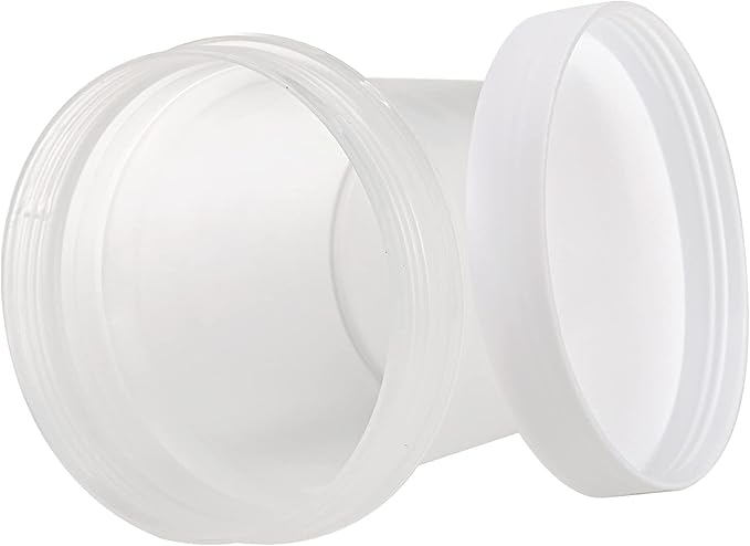 Peohud 20 Pack Ice Cream Containers, 10 Oz Plastic Freezer Food Storage Jars with Screw Lids, Leak Proof Takeout Container for Jam, Reusable Pudding Cups for Fruit, Dessert, Sundaes, Soup, BPA Free