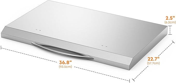 Stanbroil Hard Cover Hood for Blackstone 36" Griddle, Stainless Steel Hard Top Lid with Handle, Outdoor Griddle Hood for Blackstone 36 Inch and Other Similar Grills