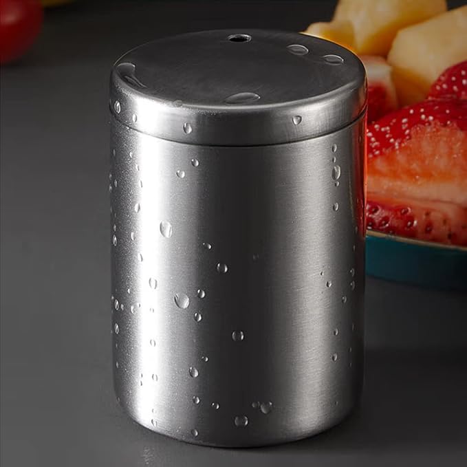 Stainless Steel Toothpick Holder Dispenser, High-capacity Thickening Tooth Picks Container for Kitchen ( No Toothpicks)