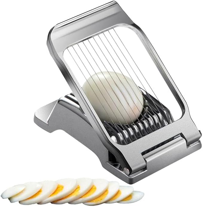 Stainless Steel Egg Slicer for Boiled Egg Cutter Strawberry Slicer Heavy Duty Heavy Duty Aluminium for Hard Boiled Eggs Wire Multi Dicer for Soft Fruit