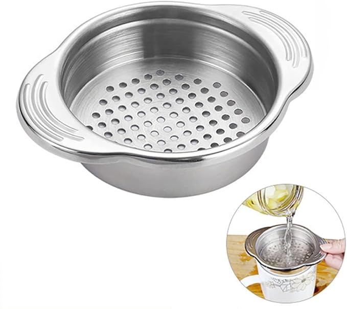 Food Can Strainer Stainless Steel Sieve Tuna Lid Press Canning Colander Oil Drainer Kitchen Tools for Beans Vegetables