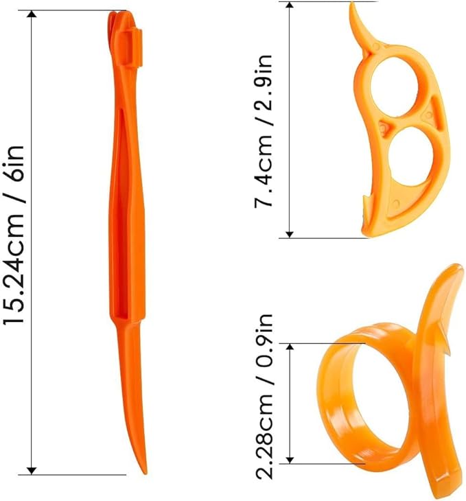 Orange Citrus Peelers Citrus Lemon Citrus Peel Cutter Plastic Easy Slicer Cutter Peeler Remover Opener Kitchen Accessories Knife Cooking Tool Kitchen Gadgets (Set B)