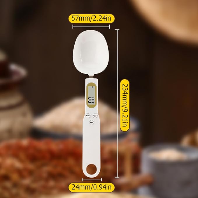 Electronic Measuring Spoon, 2026 New Kitchen Food Digital Measuring Scoop, Pet Food Measuring Scoop Electronic with LED Display for Dispensing Food, Kitchen and Dog Cat Food (3pcs)