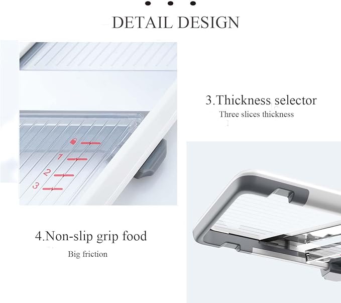 Multi Vegetable Slicer-Safe Mandoline slicer for kitchen,Adjustable Stainless Steel Blade,Cutter for Fruits and Vegetables,Cabbage Shredder