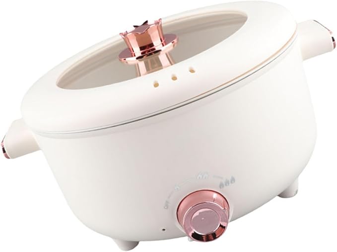 Electric Hot Pot, 3.5L Rapid Noodles Cooker Multifunctional Cooking Pot for Ramen Egg Pasta Soup Porridge, with Ceramic Enamel Non Stick Coating