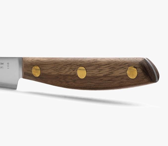 Arcos Paring Knife 4 Inch Stainless Steel. Professional Kitchen Knife for Peeling Fruits and Vegetables. Ovengkol Wood Handle 100% natural FSC and 100mm Blade. Series Nordika. Color Brown