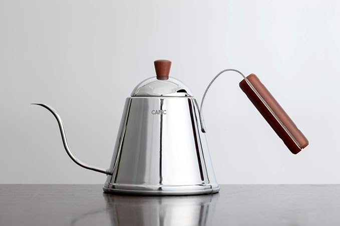 CAFEC Stainless Coffee Pot/Coffee Pour Over 1000ml Kettle/TSUBAME WOOD made in Japan 1000ml / Premium Pour Over Kettle