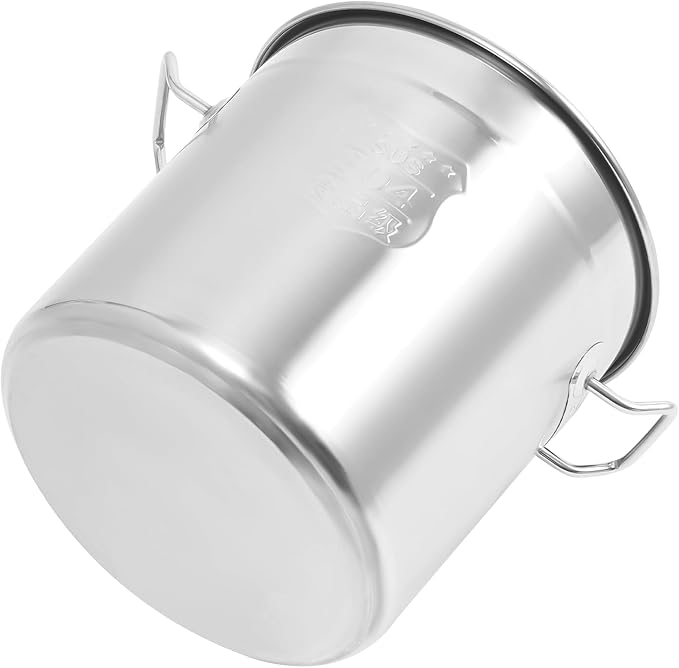Stainless Steel Stock Pot w/Lid, Commercial Soup Cookware for Home/Restaurant/Hotels, for Stew/Simmering/Soup, Universal Stove Compatible (21L/22.2Qt.)