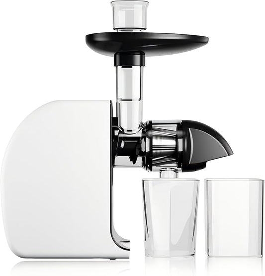 MegaWise Cold Press Slow Masticating Juicer – Quiet Motor, Soft & Hard Modes, Vegetable & Fruit Juice Extractor, Easy-to-Clean Design, High Juice Yield, Black