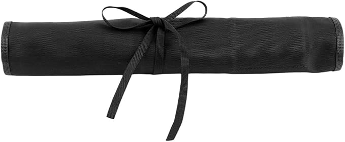 6 Slot Puncture Resistant Knife Roll, Waxed Canvas Knife Bag Featuring UHMWPE Fabric, Tie Straps Knife Roll Bag Fit 8-Inch Chef Knives
