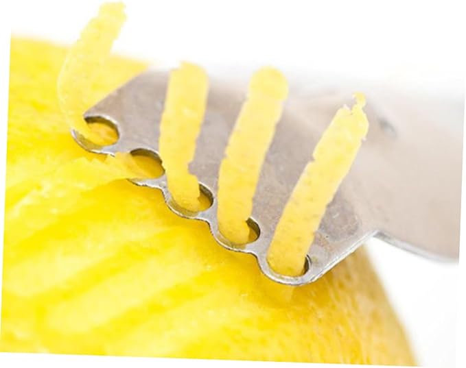 Luxshiny Stainless Steel Citrus Peeler and Zester for Lemons Oranges and Grapefruits Easy to Clean Dishwasher Safe Fruit Peeling Tool with Five for Quick Zesting