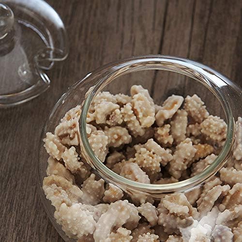 123Arts Clear Glass Sugar Bowls Storage Jars with Lid and Sugar Serving Spoons, Set of 2