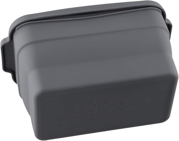 Silicone Loaf Pan with Lid, Foldable Baking Pan Non- Bread Tray for Meatloaf and Pound Cake, Oven-Safe Flexible Baking, For Easy Release Grey Loaf Pan