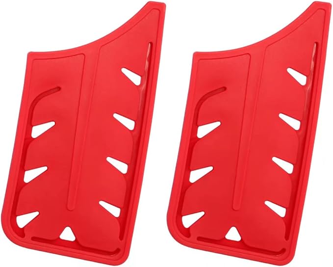 XYJ 2pcs/set Safety Knife Covers Sleeves Knives Edge Guard, Universal Knife Sheath, Cleaver, Chopping Knife Case Blade Guards Protector Red Kitchen Knife Cover Sleeve (For 7" Chopping Knife)