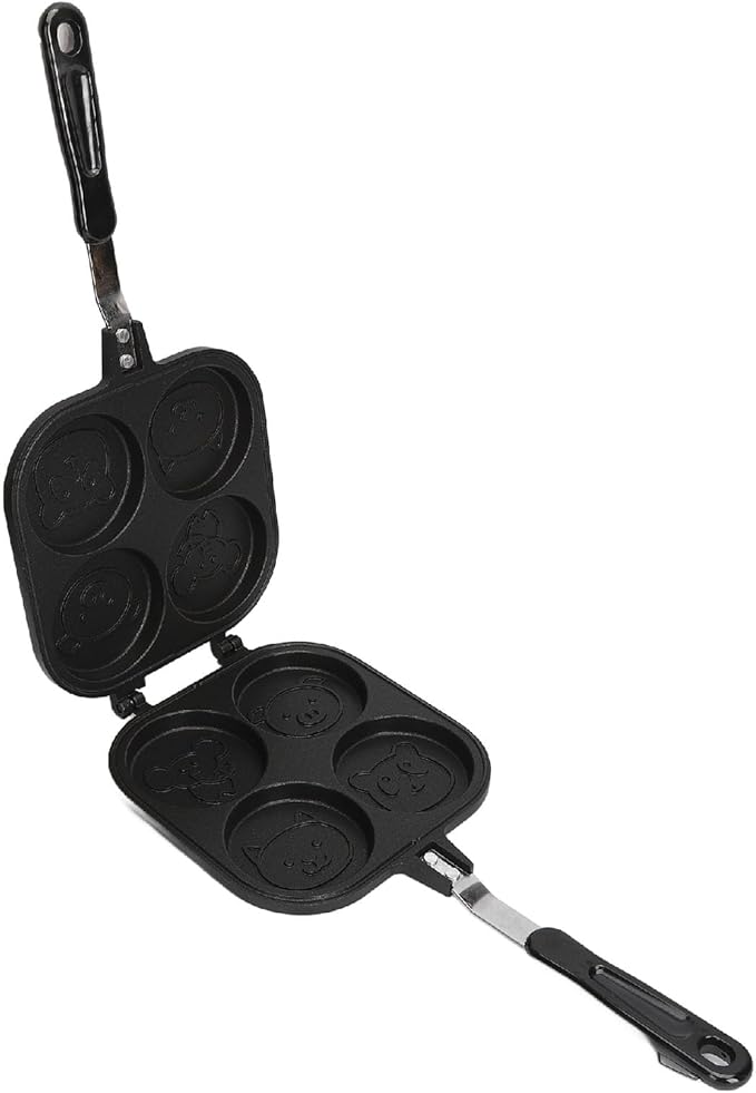 Double Sided Frying Pan, Hot Sandwich Maker Non-stick Sandwich Maker Pan Aluminum Flip Pan Grilled Cheese Maker Stovetop Toasted Sandwich Maker